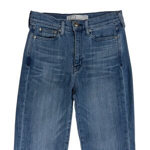 AYR The Pop Jeans Womens 27 Blue High Rise Straight Leg Stretch 5 Pocket Denim